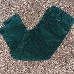Toddler green corduroy pants